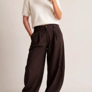 Broek Kim Barrel fit bruin mt 40-44.