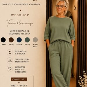 Tweedelige set lotte pistache groen maat 40-44.