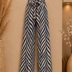 Broek Puglia blauw/creme mt 40-44.
