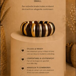 Armband  Michelle bijou bordeaux-goud small.