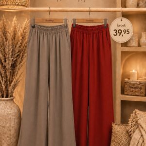 Broek Paula in het brique en taupe mt 40-44