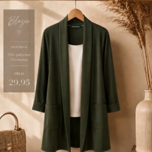 Blazer Jaqueline  groen  maat 40-44.